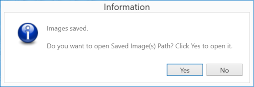 Click Yes to Open the Path of Your Saved Images