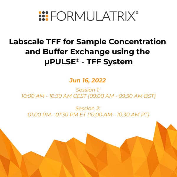 Labscale TFF for Sample Concentration and Buffer Exchange using the µPULSE